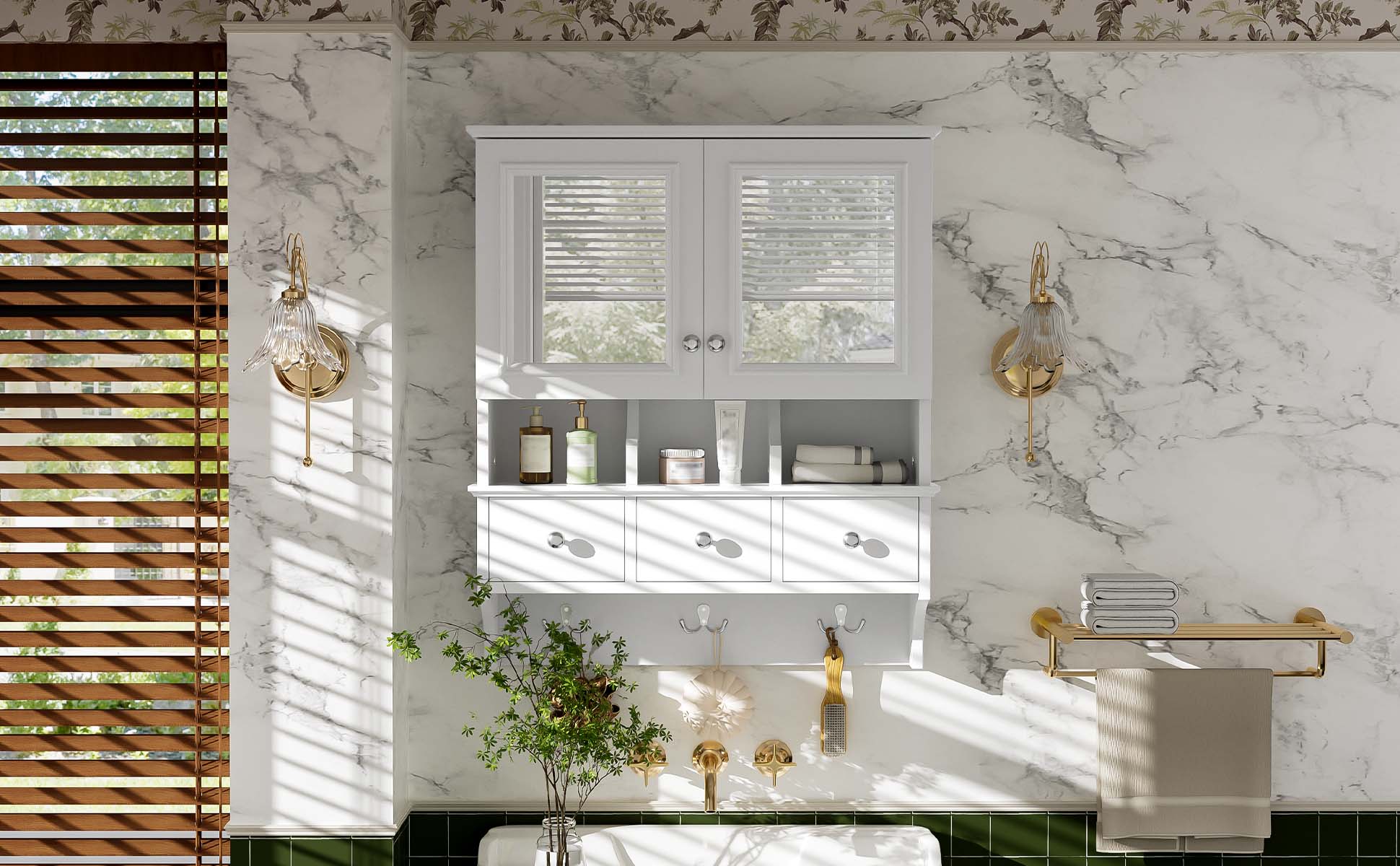 Bathroom Mirror Cabinet 24-inch