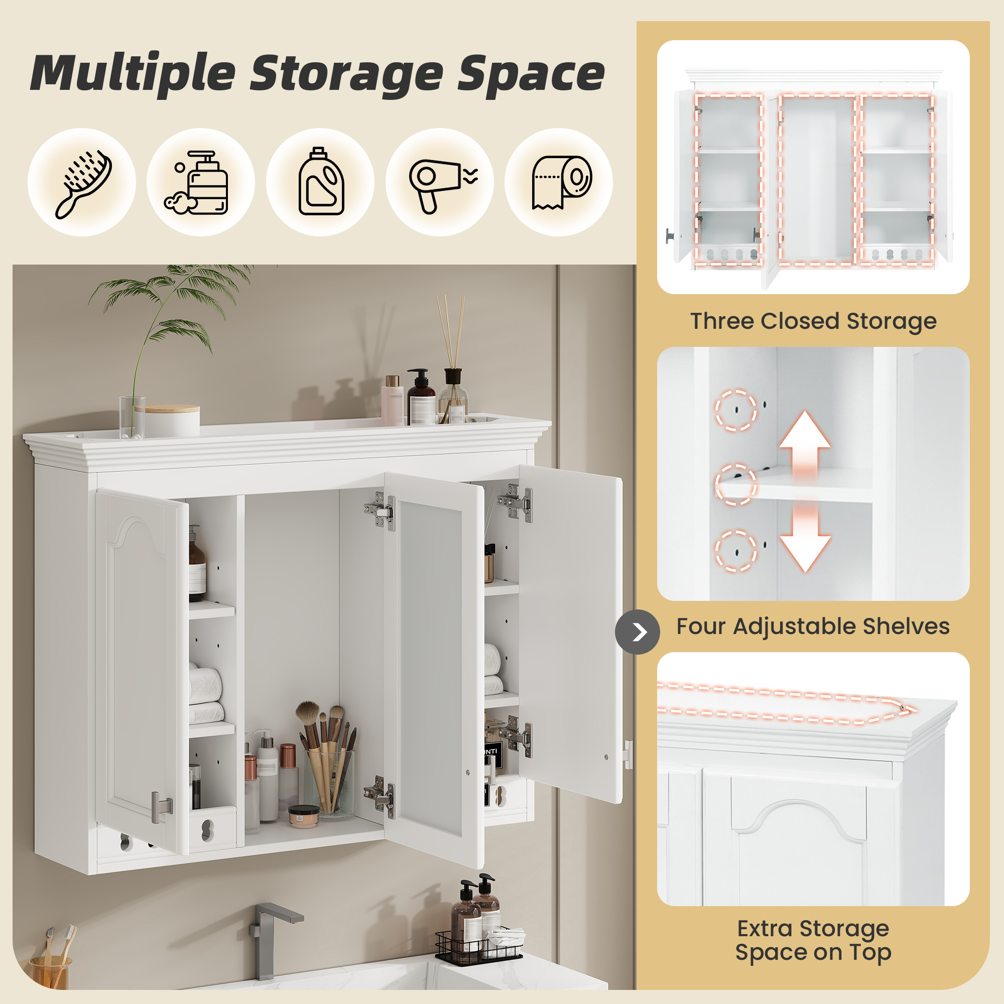 Wall-Mount Mirror Cabinet
