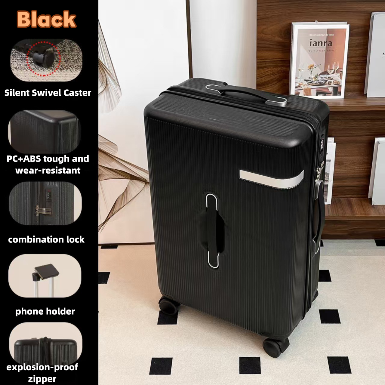 20 Inch Thick Luggage With Telescopic Pull Rod
