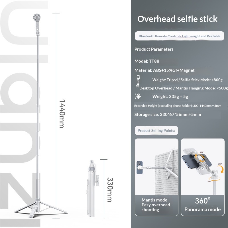 Top-down Shot Phone Selfie Stick Magnetic Phone Holder