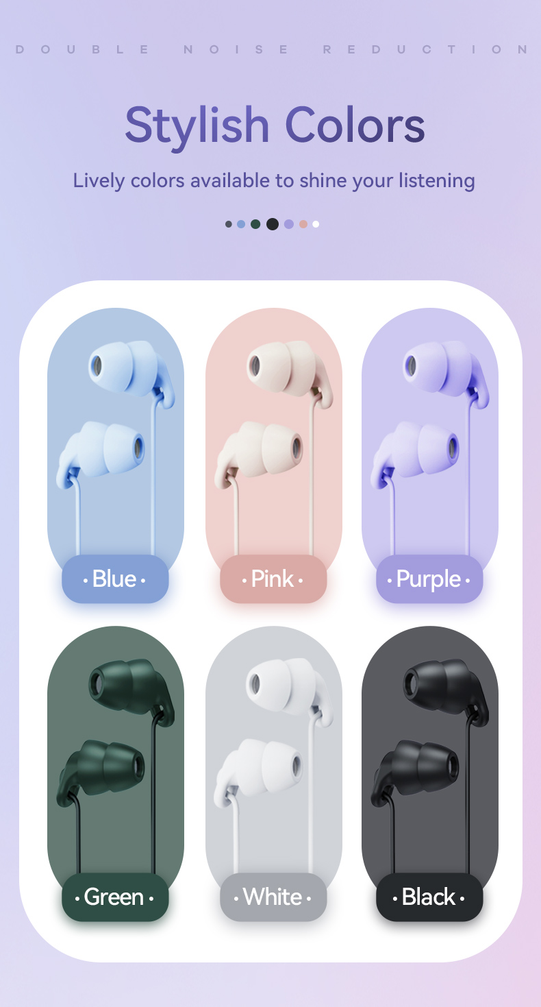 Remax Soft Sleep Earphones Wired Noise Cancelling