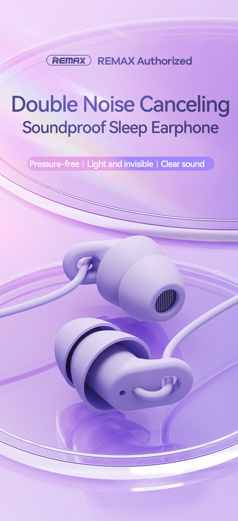 Remax Soft Sleep Earphones Wired Noise Cancelling