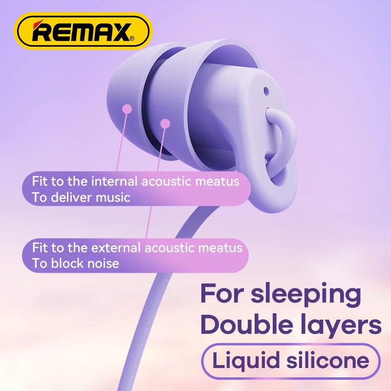 Remax Soft Sleep Earphones Wired Noise Cancelling