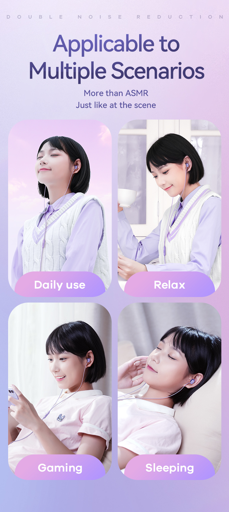 Remax Soft Sleep Earphones Wired Noise Cancelling