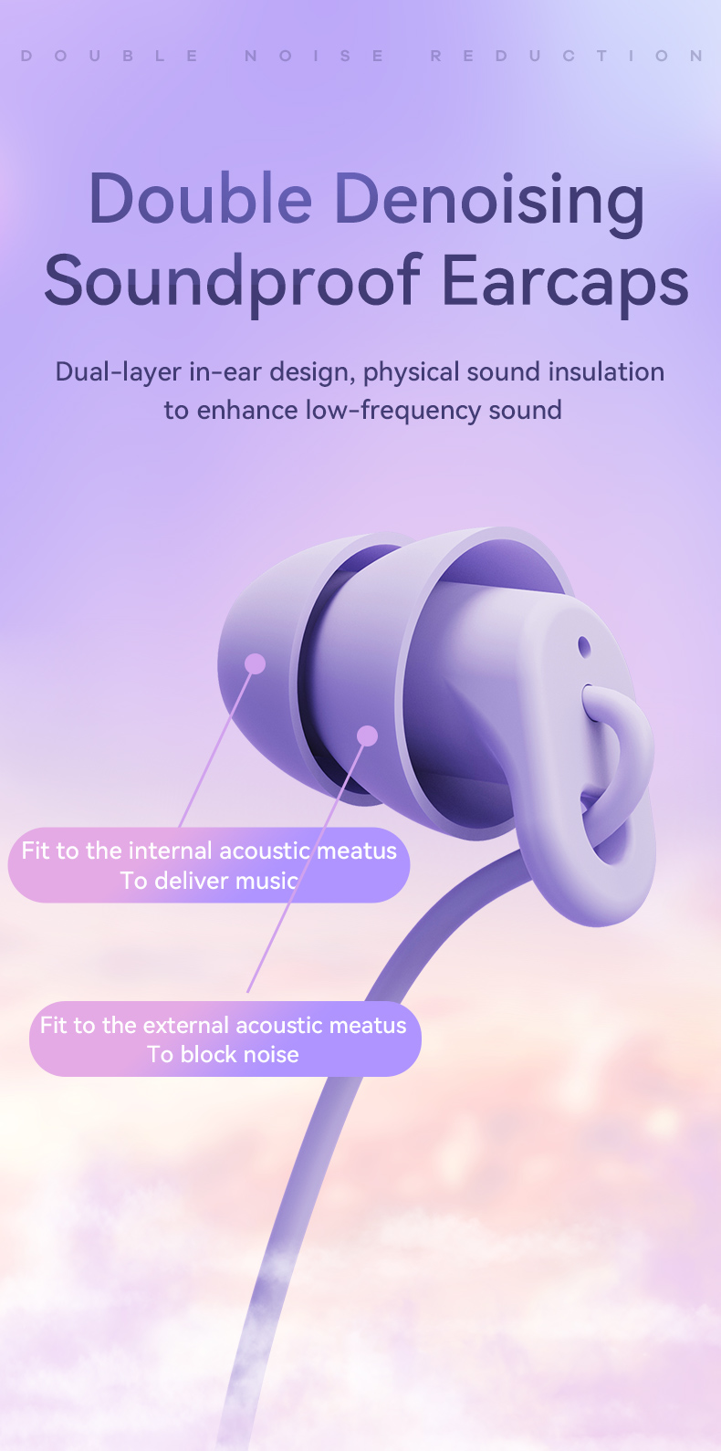 Remax Soft Sleep Earphones Wired Noise Cancelling