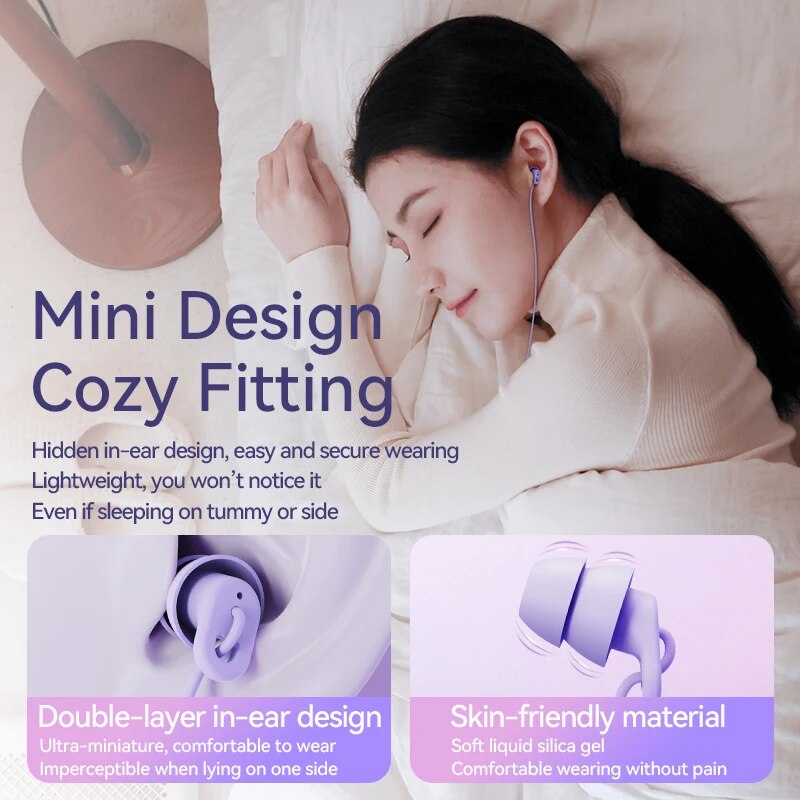 Remax Soft Sleep Earphones Wired Noise Cancelling