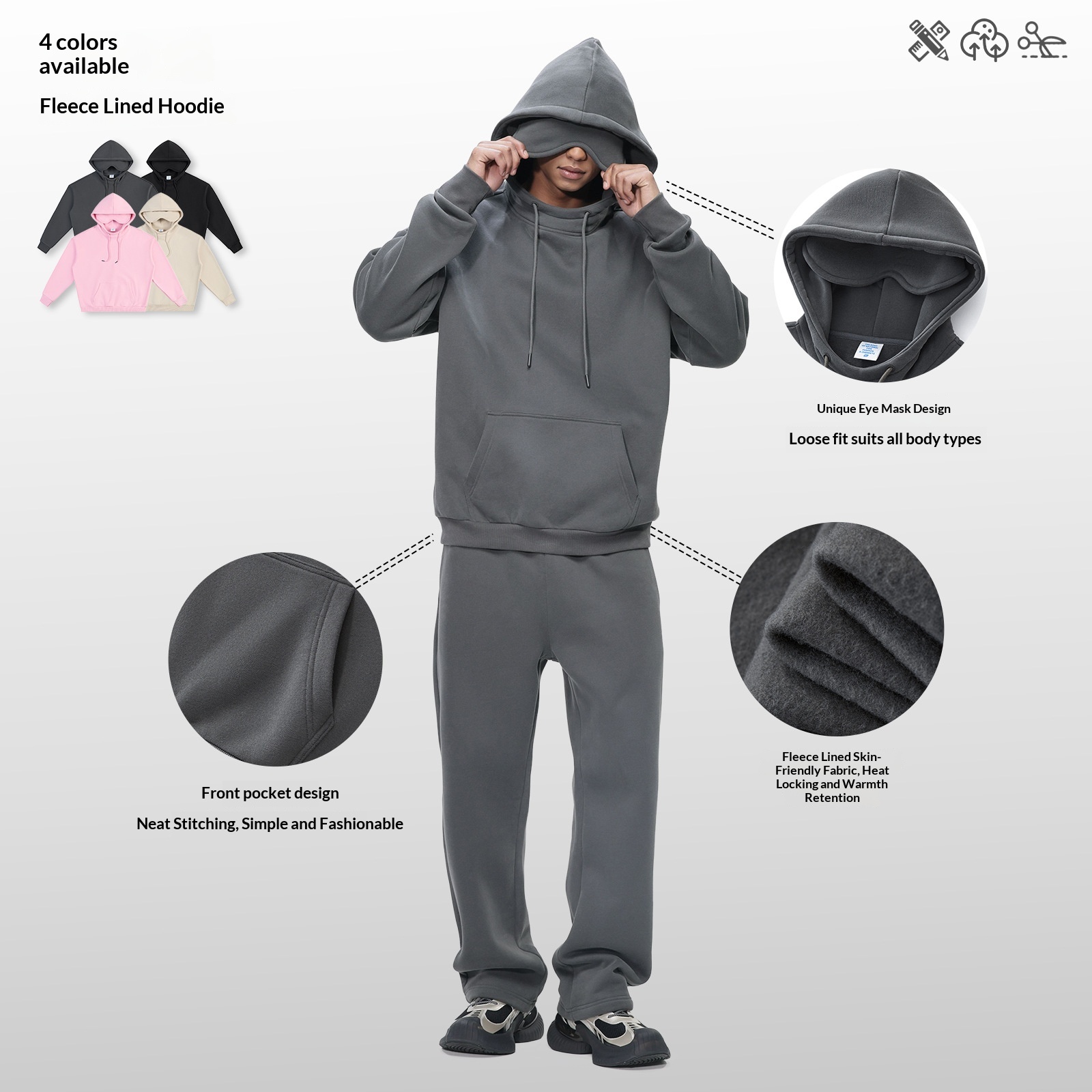 Fleece-lined Men's Hoodie