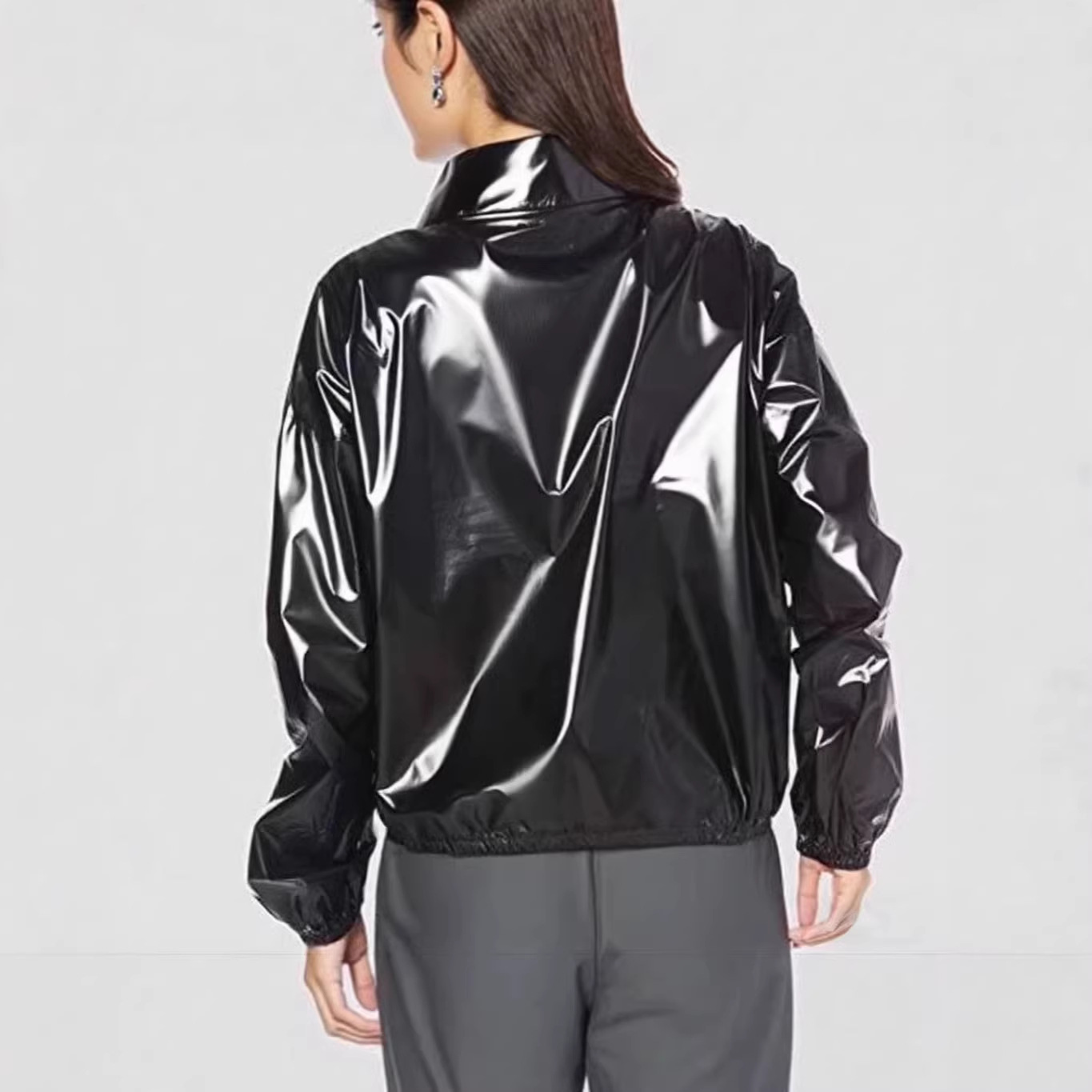 Faux Leather Hoodie