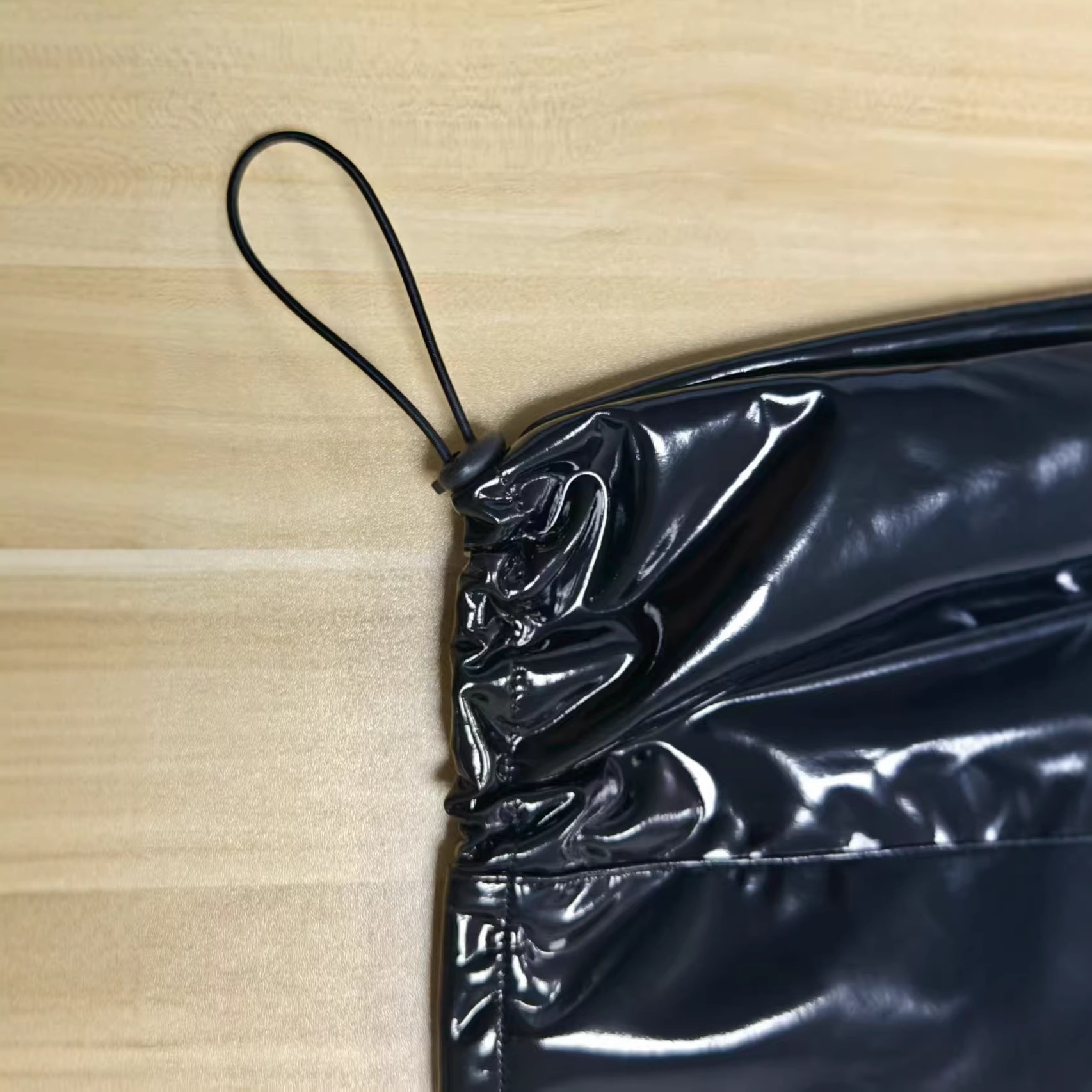 Faux Leather Hoodie