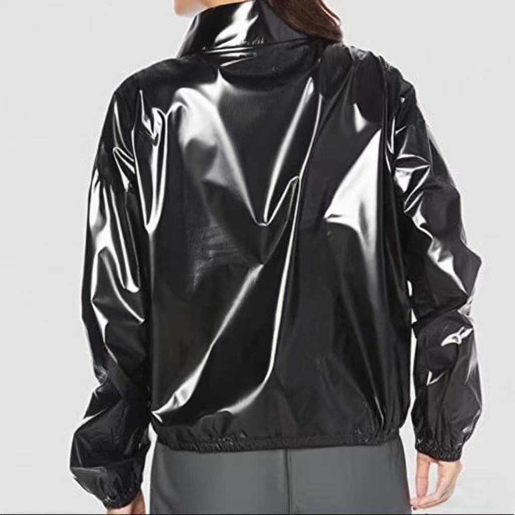 Faux Leather Hoodie