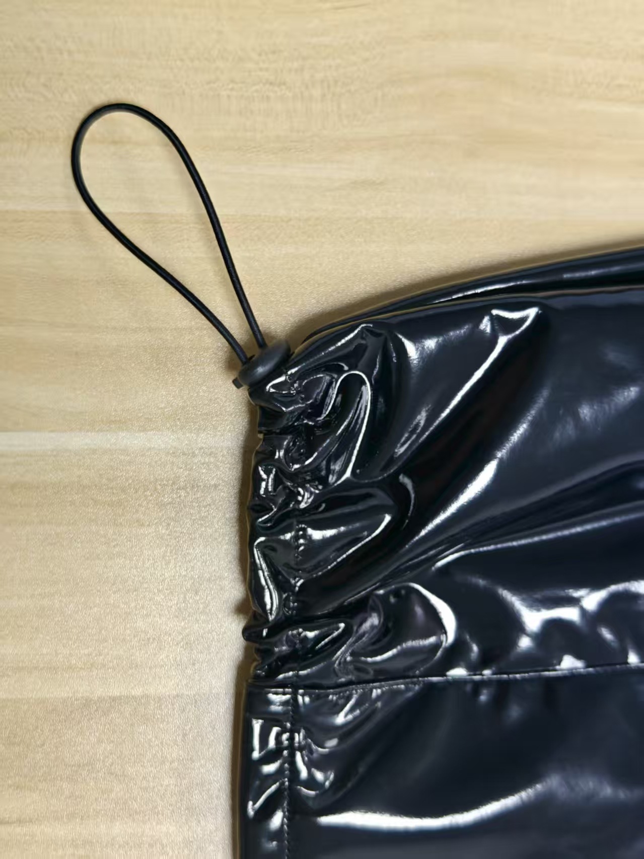 Faux Leather Hoodie