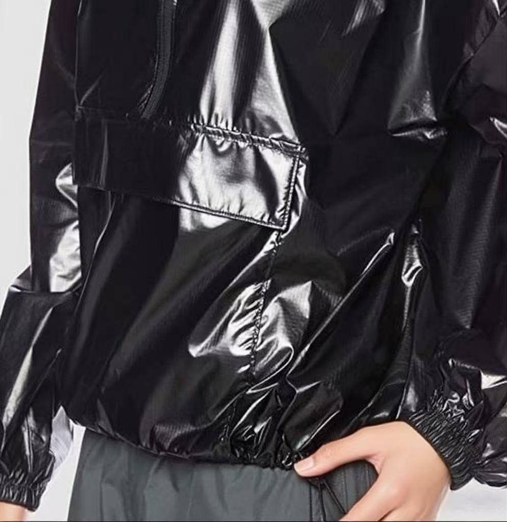 Faux Leather Hoodie