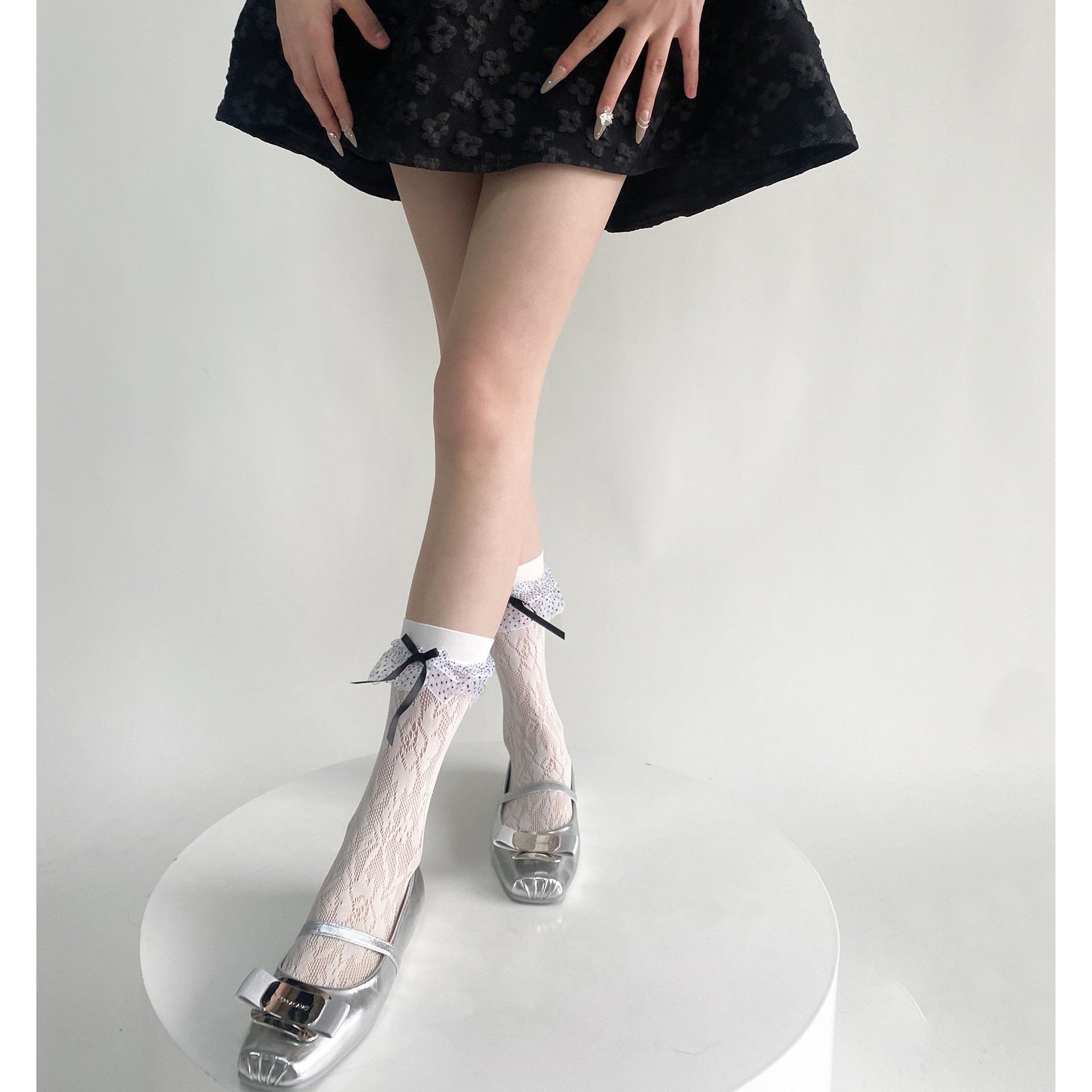 Silk Bow Tie Socks
