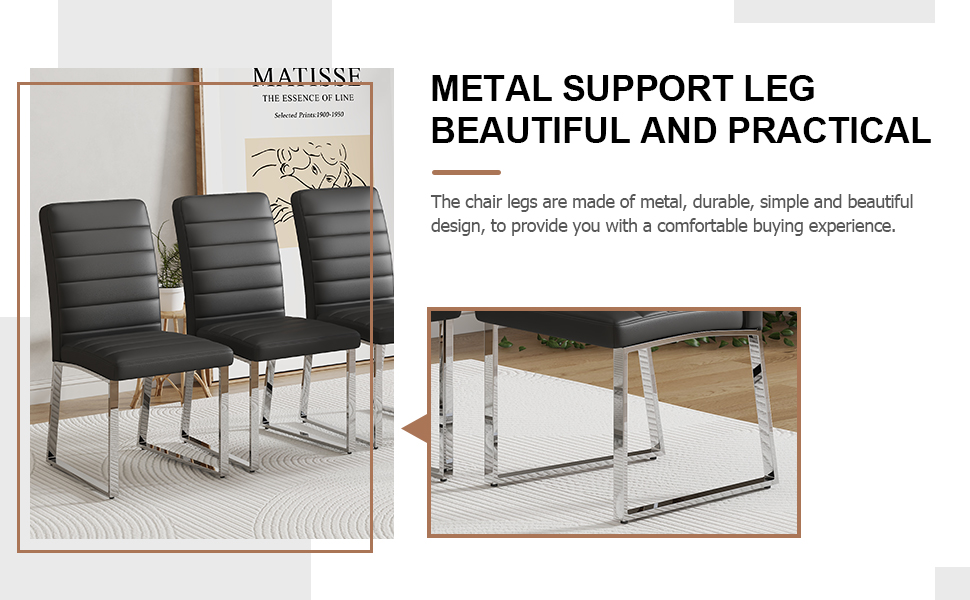 Heavy-duty Chairs Set Iron Frame