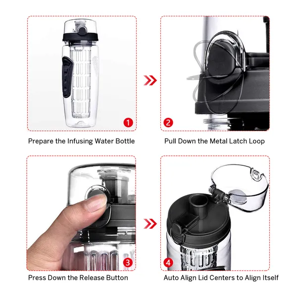 Fruit Infuser Water Bottle 32OZ