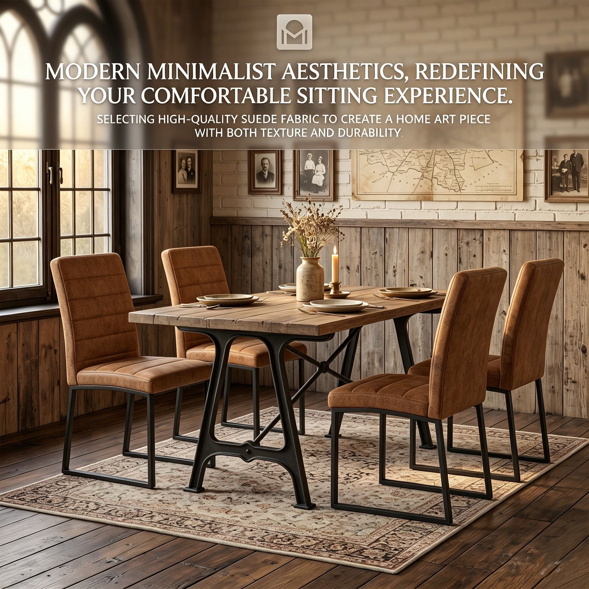 Heavy-duty Chairs Set Iron Frame