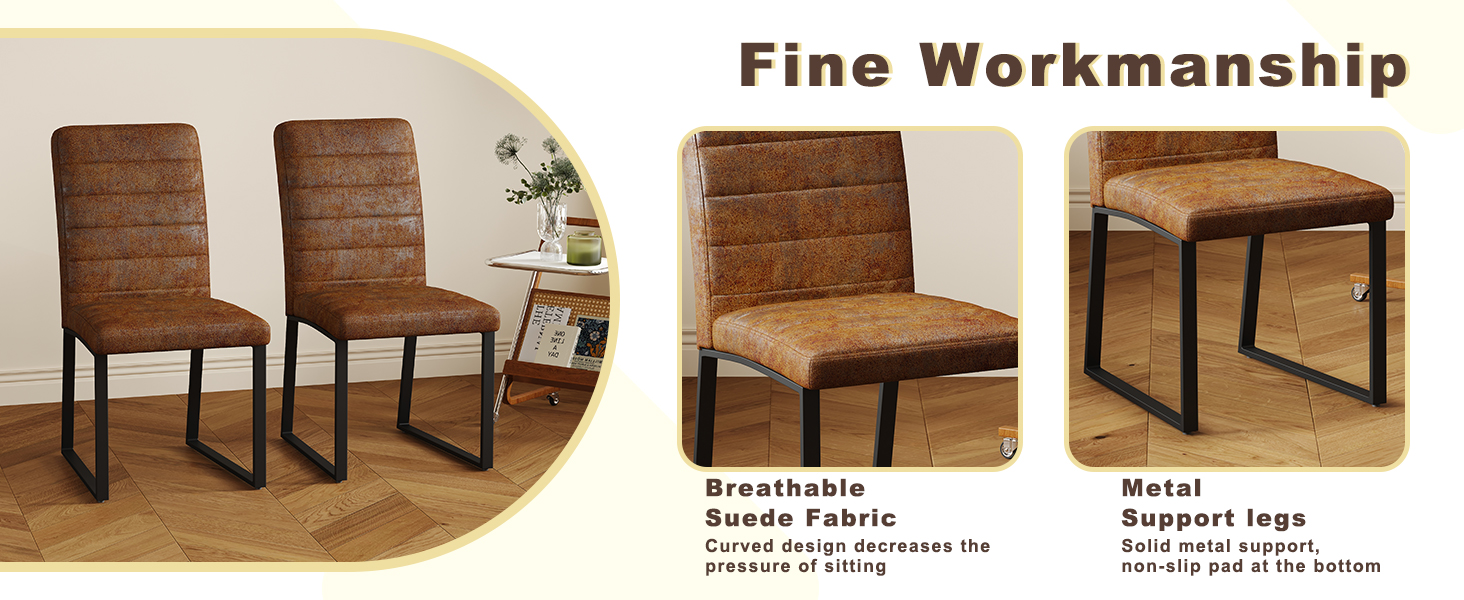 Heavy-duty Chairs Set Iron Frame