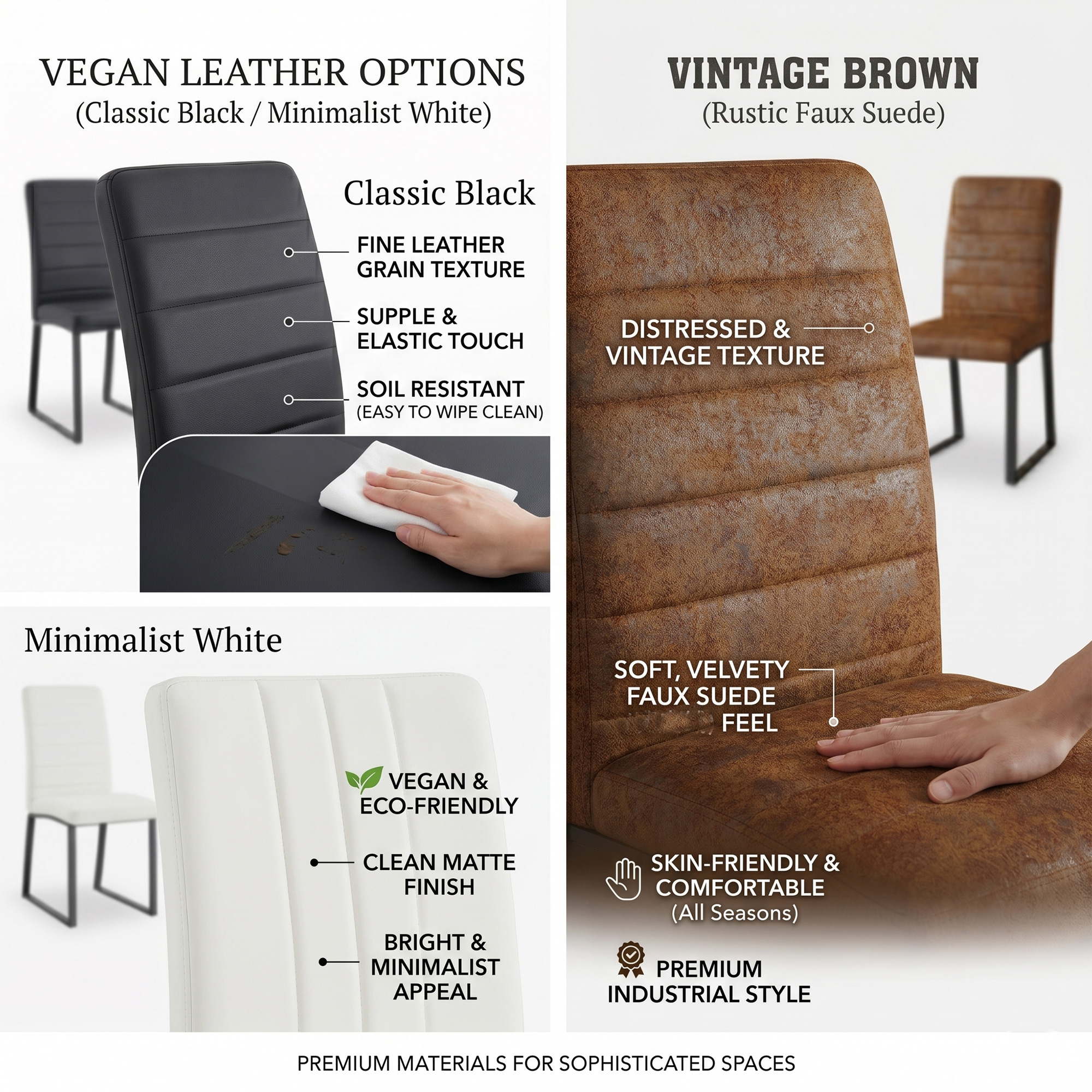 Heavy-duty Chairs Set Iron Frame