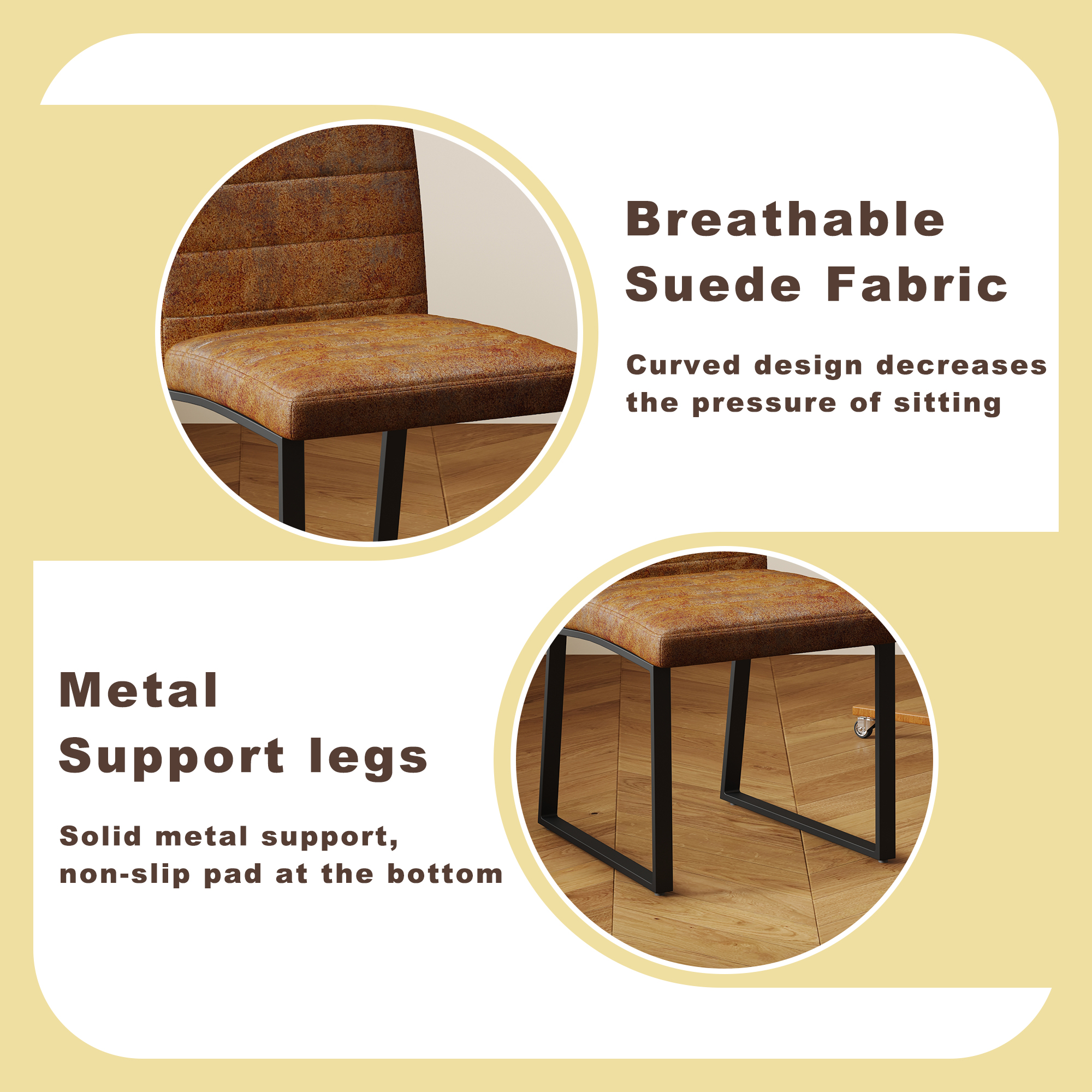 Heavy-duty Chairs Set Iron Frame