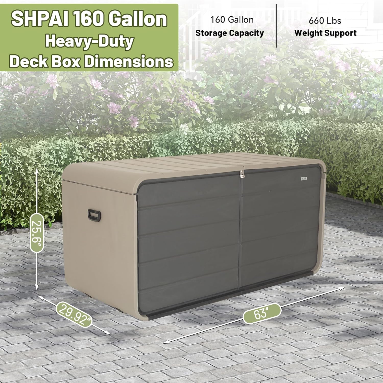Resin Deck Box 160 Gallons Lockable
