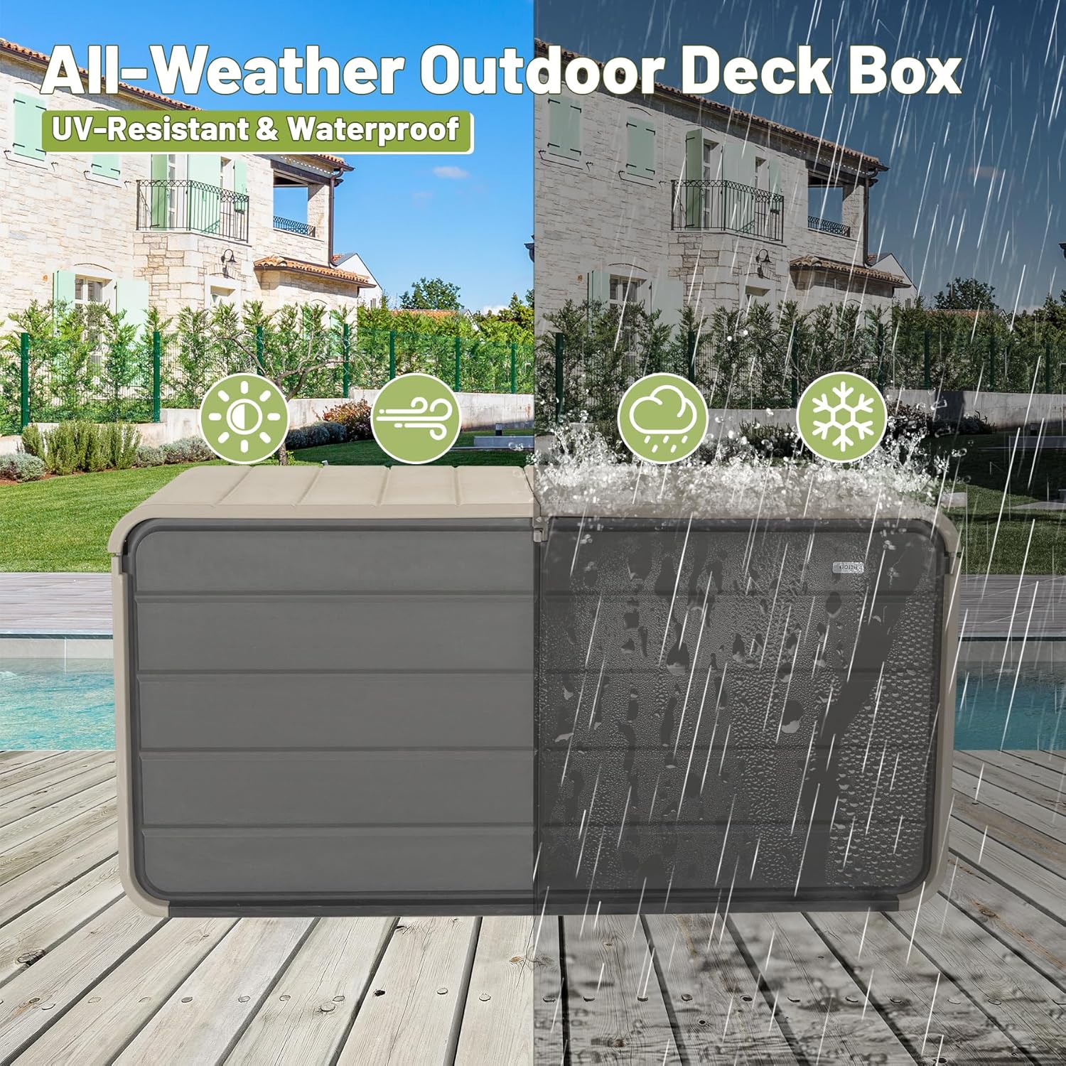 Resin Deck Box 160 Gallons Lockable