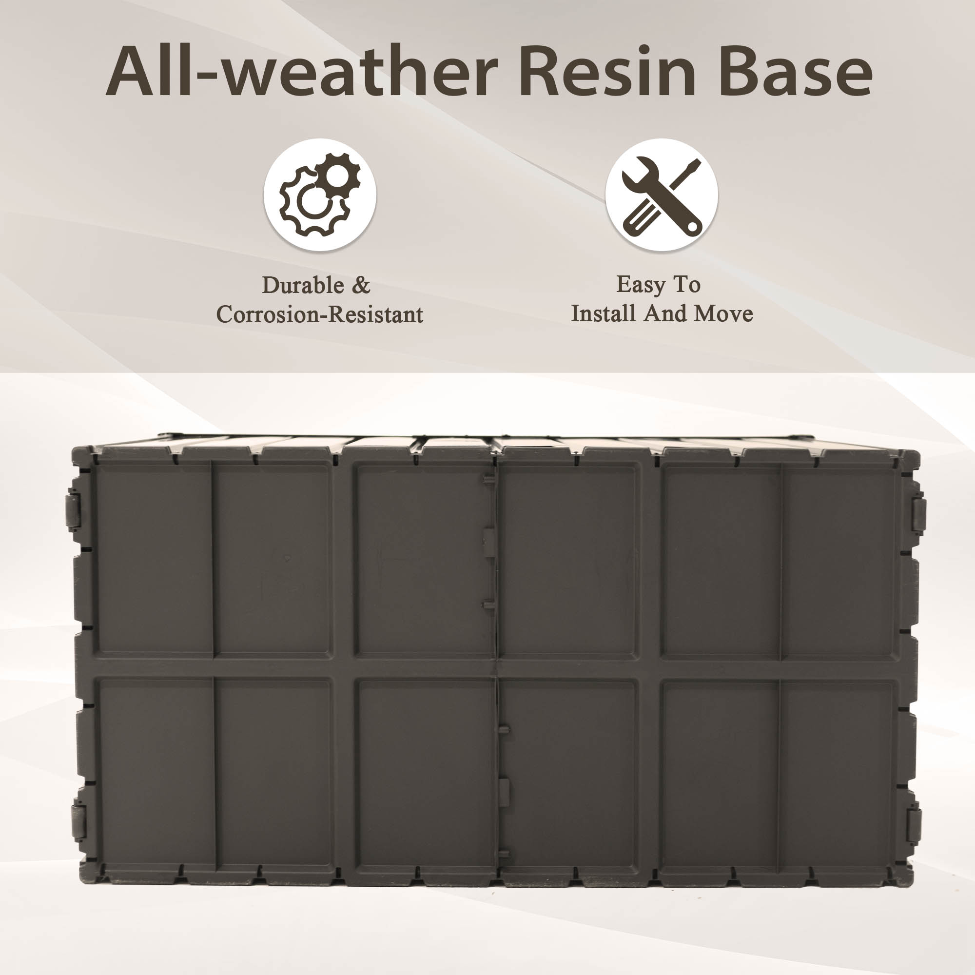 Metal Deck Box, 190 Gallon Waterproof Storage