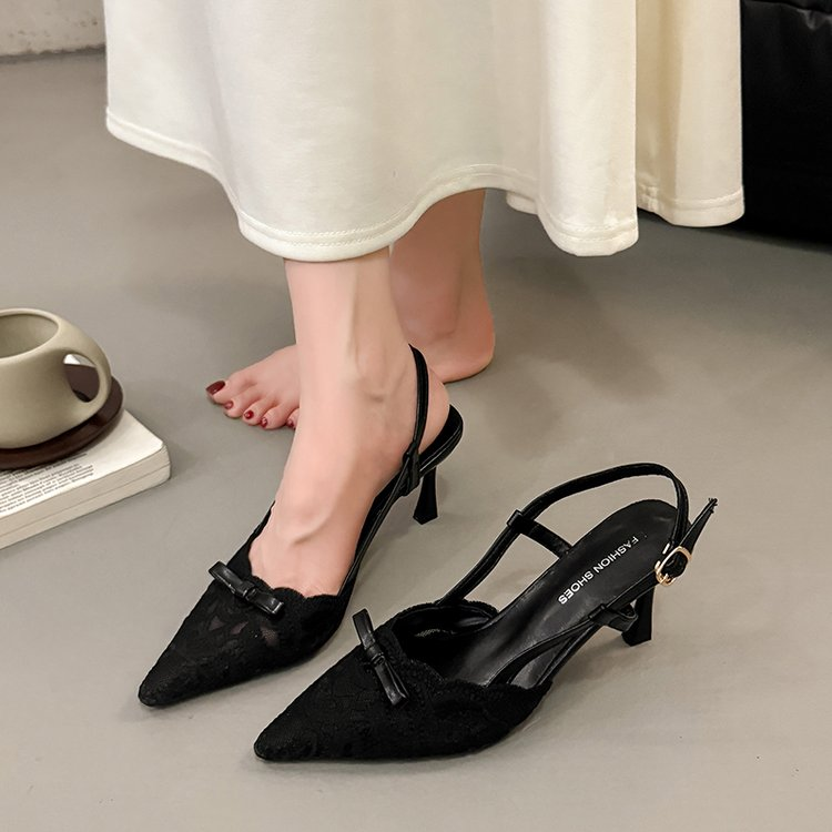French Lace High Heels Women Stiletto