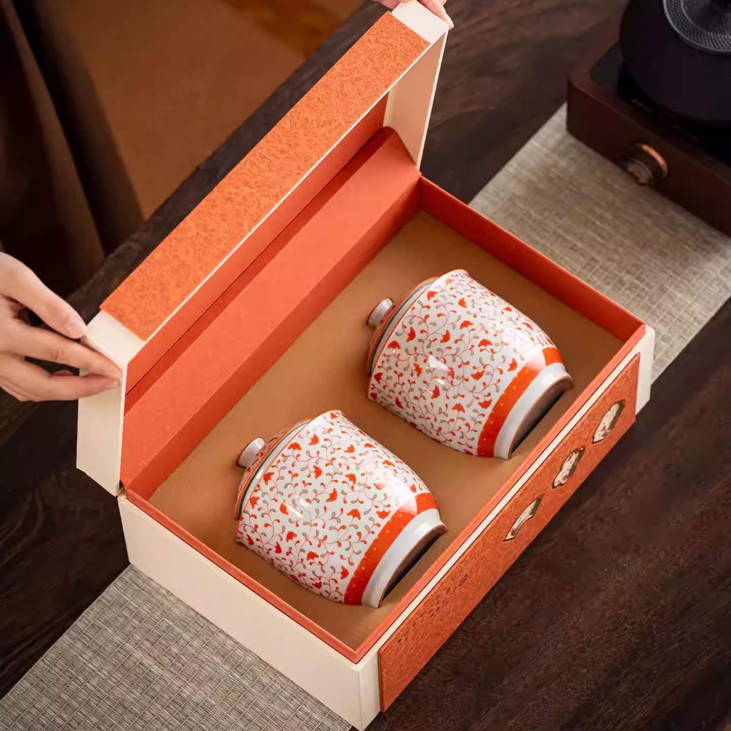Tea Caddy Ceramic Man Ting Fang