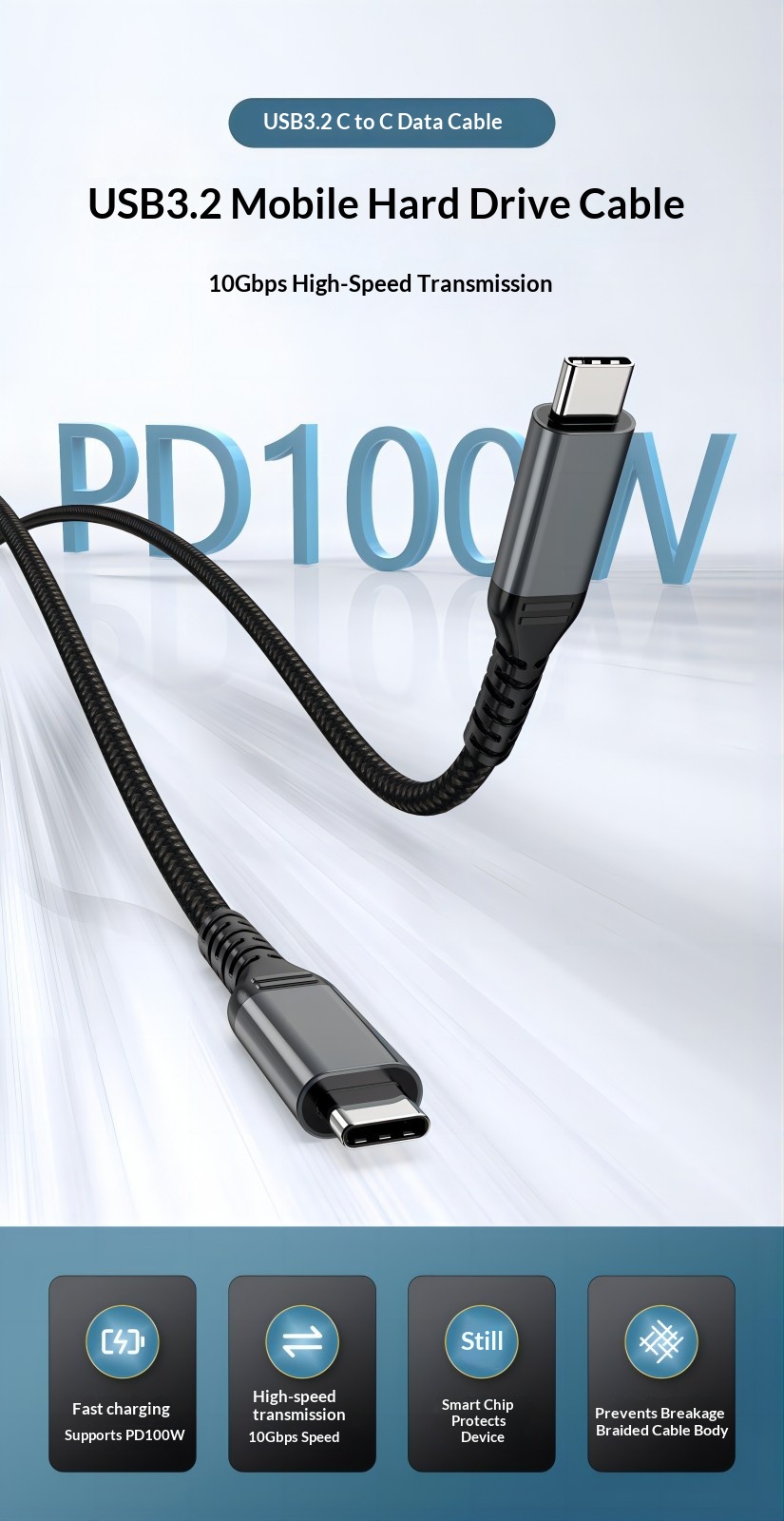M2 SSD Dual-head Data Cable